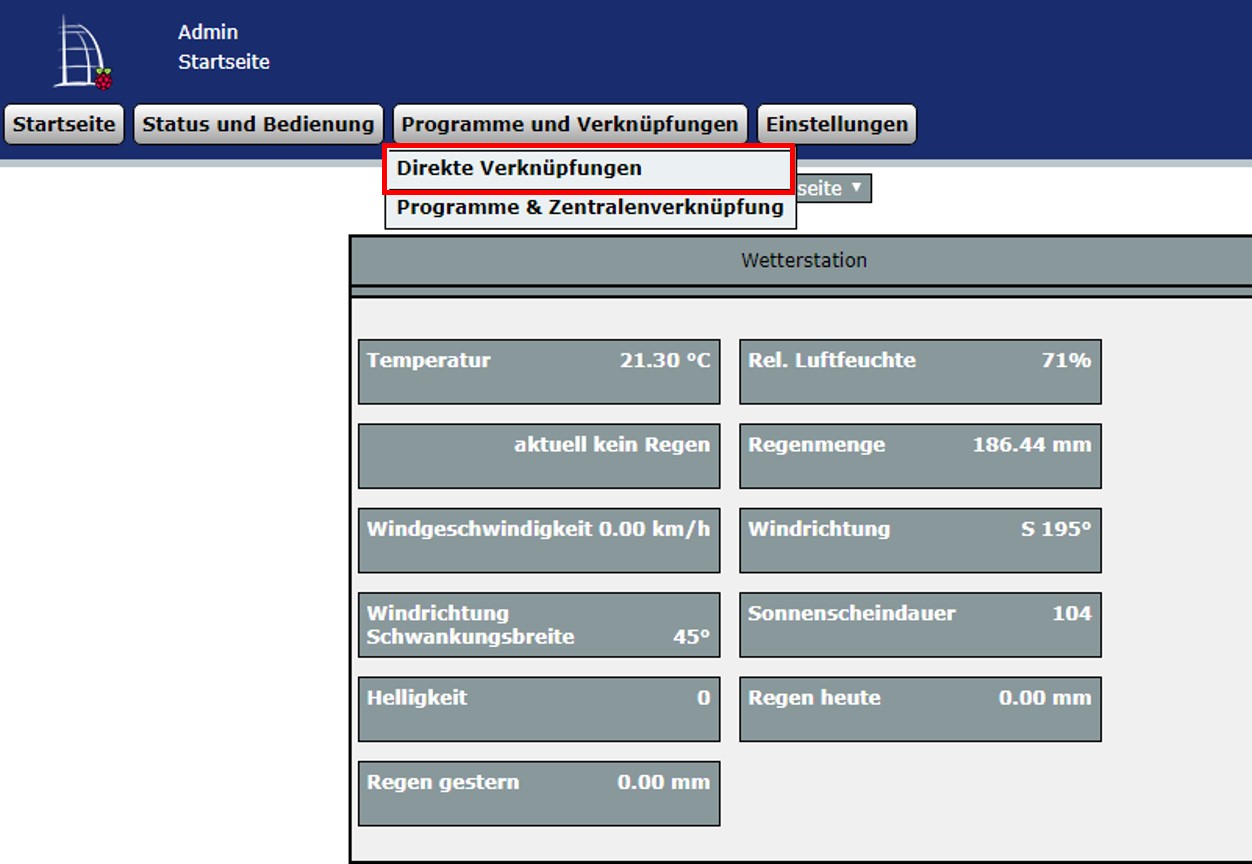 Beispiele für Direktverknüpfungen in Homematic